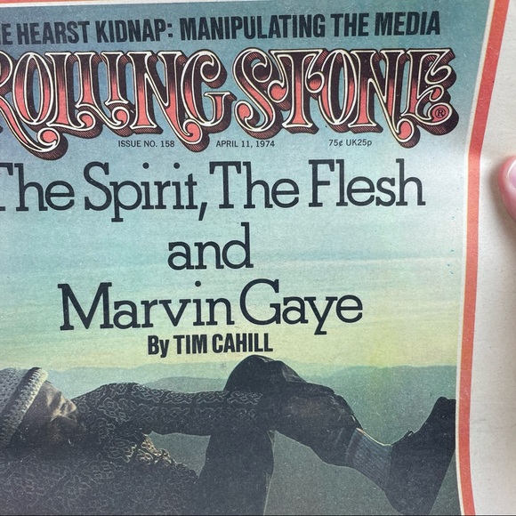 Vintage Rolling Stone Magazine Marvin Gaye April 1974 Music Art History - Picture 2 of 6